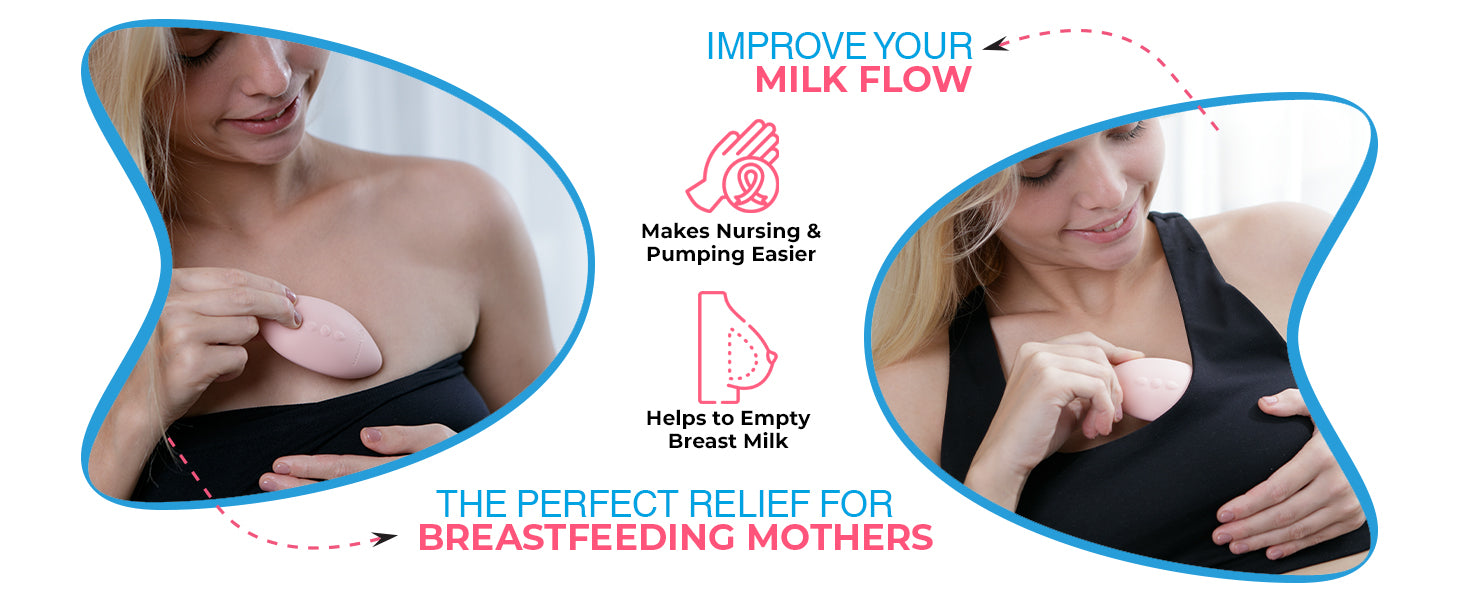 Lactation Massager, Soft & Comfortable Breast Massager For Pumping,  Breastfeeding